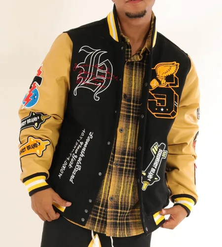 Miniatura 2 de SCREENSHOT VARSITY JACKET 3202 - Chaqueta de moda pesada acolchada para hombre, estilo urbano