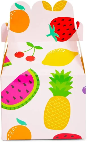 Miniatura 5 de Sparkle and Bash Tutti Frutti Cajas de golosinas – 3.5 x 2.75 pulgadas, 36 unidades, colores surtidos, cajas de regalo de fiesta de frutas