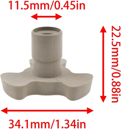 Miniatura 4 de Acoplador de plato giratorio para horno microondas Piezas de horno de microondas Soporte de guía de rodillo giratorio de microondas Acoplador