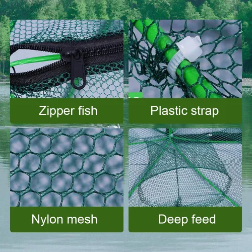 Miniatura 4 de La trampa de pesca plegable mágica, 2025 Premium The Magic Fishing Trap Kits de pesca, red de pesca para pececillos, camarones, cangrejos