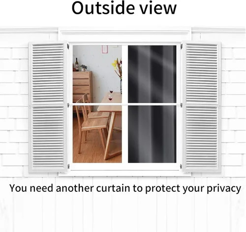 Miniatura 5 de Pickluc - Paneles de cortinas opacas grises con ojales, cortinas que bloquean la luz para el dormitorio, aisladas térmicamente, reducción de ruido