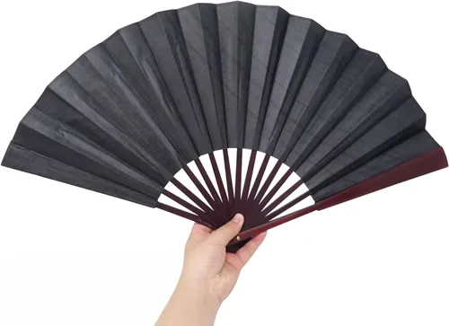 Miniatura 7 de Honbay 2 ventiladores plegables grandes chinos de Tai Chi, ventiladores de mano de Kung Fu para decoración de festivales de baile, regalo