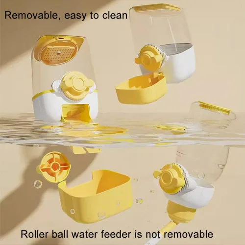Miniatura 8 de Comederos automáticos colgantes para perros y gatos, comedero automático para conejos sin goteo, dispensador de jaulas de alimentación de mascotas