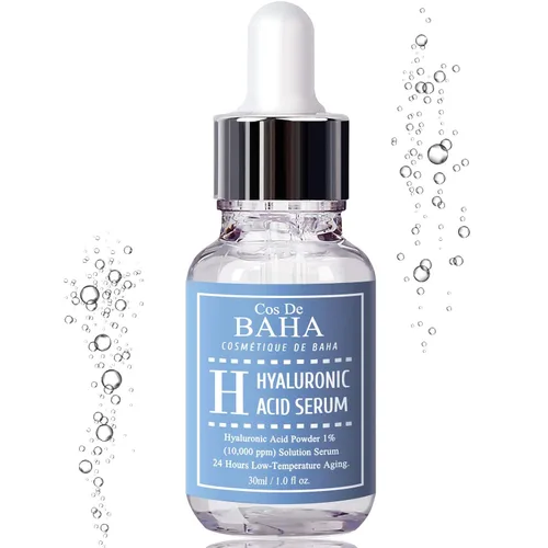 Miniatura 9 de Cos De BAHA - Suero hialurónico de 1 onza líquida, hialuronato de sodio puro, 10,000 ppm, suero facial hidratante para piel seca y deshidratada