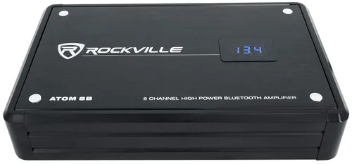 Miniatura 4 de Rockville Atom 8B 3500W Peak/880W RMS Amplificador marino de 8 canales, Bluetooth con emparejamiento automático, cruce ajustable, pantalla
