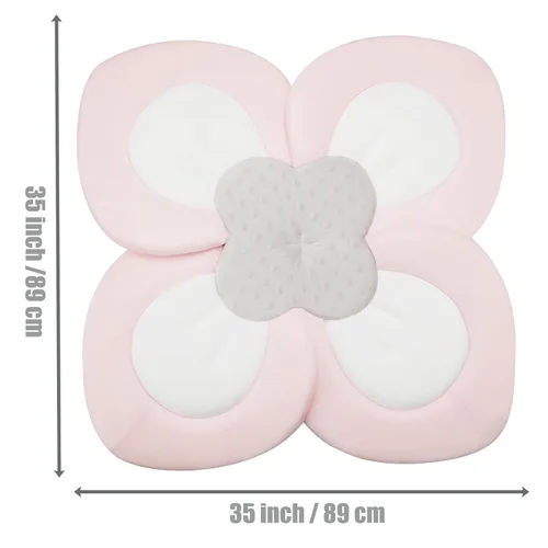 Miniatura 4 de PandaEar Almohadilla de baño para bebé recién nacido, pétalos de flores suaves para fregadero, bañera, regalo esencial de ducha (rosa)