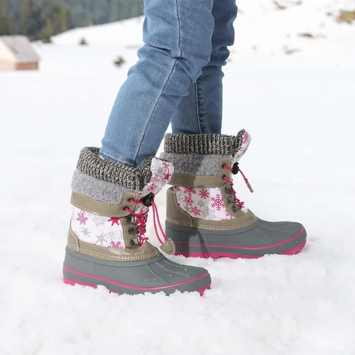 Miniatura 5 de DREAM PAIRS Botas de nieve, impermeables, con aislamiento, de invierno, para niño y niña