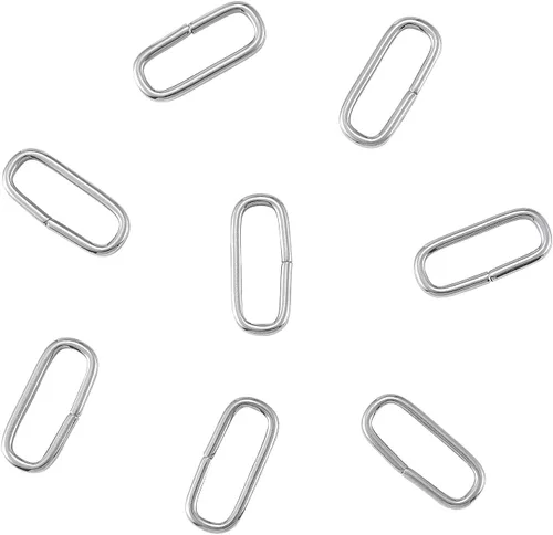 Miniatura 10 de Airs&Opulence - 200 conectores de cadena de acero inoxidable de 0.47 pulgadas, 8 formas, conectores de gancho de cadena abierta para hacer joyas 3