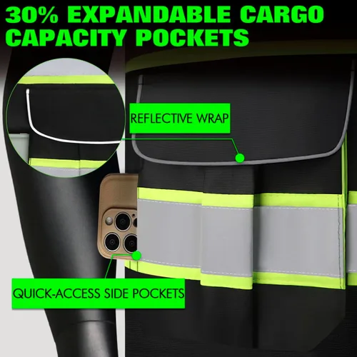 Miniatura 4 de BeautyWill Chaleco de Seguridad con Logo Personalizado Clase 2 Chaleco Reflectante de Alta Visibilidad Chaleco de Construcción Transpirable