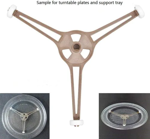 Miniatura 3 de Placa giratoria de vidrio con fondo plano de 9,6 pulgadas o 9.6 in, pequeña compatible con LG 3390W1A035 y otros modelos