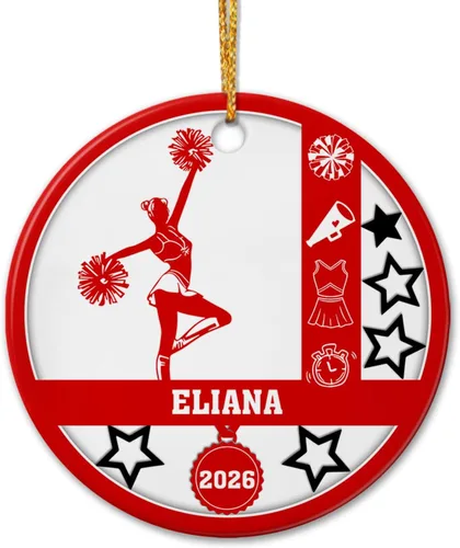 Miniatura 20 de Adorno de cerámica para jugador de bádminton, regalo para hombres y mujeres, adorno de cerámica personalizado para Navidad 2025, adorno para amantes