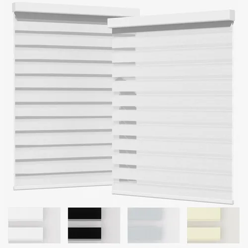 Miniatura 14 de MYshade Persianas enrollables de cebra opacas (85 %) con cordón para ventanas interiores, persianas de doble capa beige para dormitorio, baño, sala