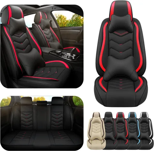 Miniatura 34 de ADERN Fundas de asiento de automóvil para Nissan Altima 2001-2026, funda de asiento de automóvil de piel de napa premium, elegantes fundas de Beige