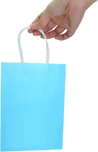 Miniatura 8 de SIMPLECOOL 25 bolsas de regalo de papel pequeñas con asas de 5.9 x 3.1 x 8.3 pulgadas, bolsas de regalo a granel para fiestas, cumpleaños, bodas