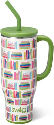 Miniatura 60 de Swig Life - Taza Mega de 40 onzas, Taza de 40 oz con asa y pajita, apta para portavasos, apta para lavavajillas, taza aislante extra grande