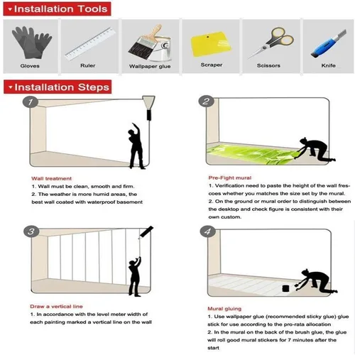 Miniatura 6 de QIHANG Color plateado grueso impermeable 1.7 ft*32.8 ft=5.3㎡ del papel pintado del telón de fondo de pantalla de la TV del hotel KTV del hotel