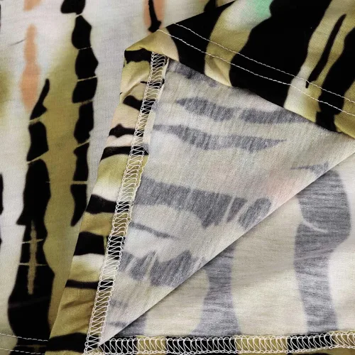 Miniatura 6 de Vestido casual de verano para mujer, vestido de manga corta con estampado de teñido anudado