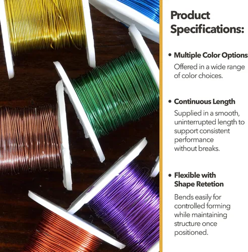 Miniatura 7 de Mandala Crafts - Alambre de aluminio anodizado de 8 calibre para hacer joyas - 9.75 m de alambre flexible negro colorido - Flexible para bonsái