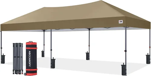 Miniatura 66 de ABCCANOPY Tienda de campaña desplegable de 10 x 10, refugio instantáneo de fácil instalación con bolsa con ruedas, toldo resistente al aire libre