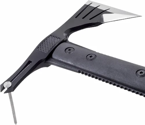 Miniatura 5 de SOG Survival Hawk - Hacha táctica de exterior especializada, iniciador de fuego, sacaclavos, martillo, hoja multiusos con mango recubierto