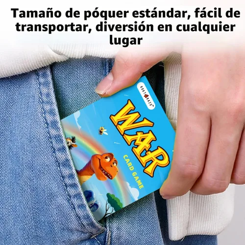 Miniatura 7 de Paquete mejorado de juegos de cartas para niños, 6 cubiertas, Go Fish, Old Maid, Crazy Eights, Memory Match, Slap Jack, War, Jugar a las cartas