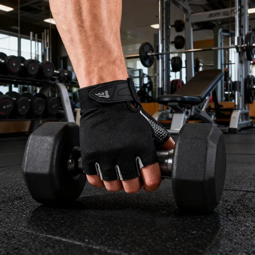 Miniatura 4 de Men & Women Fingerless Gym Gloves - Anti-Slip Breathable Workout Gloves for Weightlifting, Cycling, Training & Sports