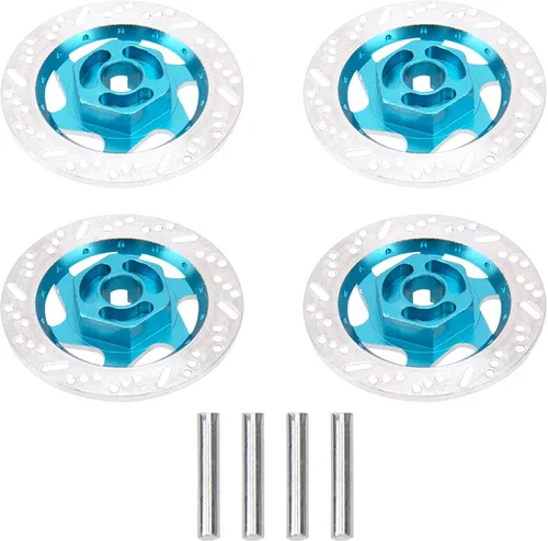 Miniatura 10 de ShareGoo - Paquete de 4 neumáticos de metal de 0.472 pulgadas para llanta hexagonal, disco de freno compatible con Traxxas Tamiya HSP HPI Redcat