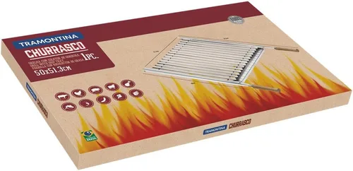 Miniatura 8 de Tramontina 26461/100 Churasco - Cepillo limpiador para parrilla de barbacoa de 17.3 pulgadas (17.3 in), red de eliminación de quemaduras para placas