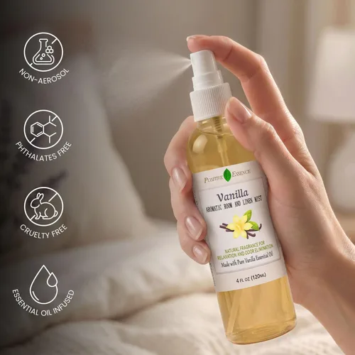 Miniatura 4 de Spray de Vainilla para Ropa de Cama y Habitación, Fragancia Natural para el Hogar Hecha con Aceite Esencial de Vainilla Puro, Perfecto Ambientador