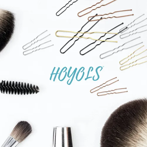 Miniatura 4 de Hoyols Pinzas en forma de U, pinzas de metal curvadas y onduladas para moño, horquilla para mujeres y niñas, peinados, cabello grueso y fino, 100