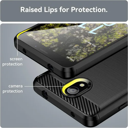 Miniatura 5 de Osophter Funda para Nokia C100 con 2 unids Protector de pantalla de absorción de golpes Flexible TPU Caucho Protector de teléfono celular para Nokia