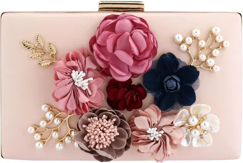 Miniatura 2 de Bolso de noche floral para mujer, bolso de mano de noche de flores, elegante bolso de banquete para mujer, fiesta, boda, banquete