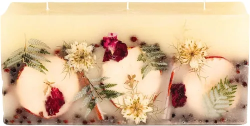 Miniatura 11 de Rosy Rings Vela botánica redonda mediana – Manzana picante de 6.5 pulgadas, tiempo de combustión, 200 horas, notas de cardamomo, canela, clavo