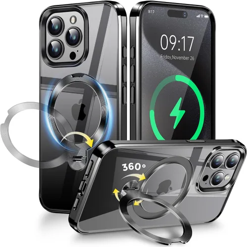 Miniatura 21 de Funda magnética de privacidad para iPhone 17 Pro Max [Cartulina con purpurina para bricolaje] [Soporte magnético invisible] Protector de pantalla