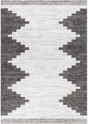 Miniatura 19 de Hauteloom Eris - Alfombra para exteriores, alfombra de patio para porche, exterior, alfombra impermeable, geométrica, marrón, crema, beige, 2 x 2