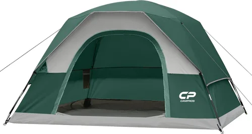 Miniatura 20 de CAMPROS CP Camping Tent 2/4/6 Person, Waterproof Windproof Double Layer Dome Tent, Easy Setup with Large Mesh Windows & Wide Door for Outdoor