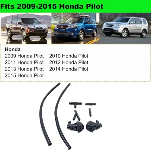 Miniatura 2 de 76810-SZA-A01ZA - Boquillas de pulverización para limpiaparabrisas delantero, manguera de chorro y líquido con conectores para Honda Pilot 2009 2010