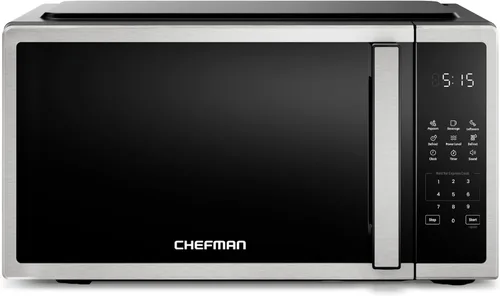 Miniatura 8 de Chefman Horno microondas para encimera, 1.3 pies cúbicos digital, acero inoxidable, 1000 vatios, con 6 menús automáticos, 10 niveles de potencia
