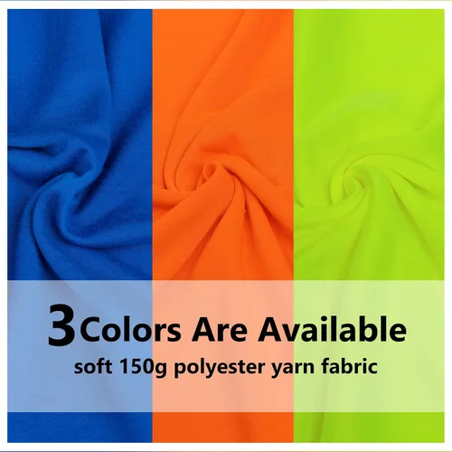 Miniatura 4 de VENDACE Camisas de manga larga de seguridad de alta visibilidad para hombres, paquete de 3 camisas de trabajo de construcción Hi Vis con capucha Con