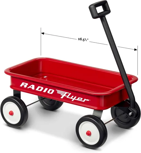 Miniatura 2 de Radio Flyer Mini vagón rojo clásico para niños, vagón de juguete de 16.5 pulgadas para niños de 1.5 años en adelante, versión de tamaño de juego