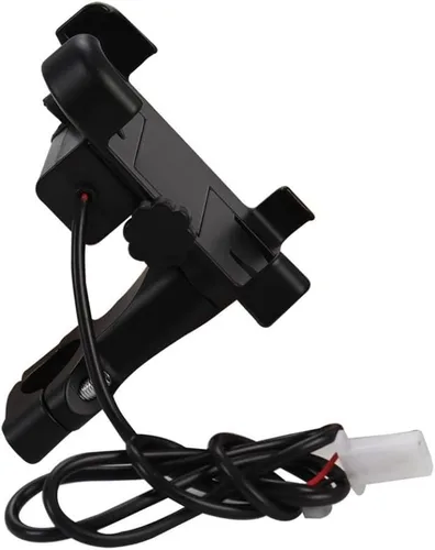 Miniatura 2 de Motorcycle Bike Phone Mount Holder Bracket Cell Phone Stand Handlebar Mirror Clamp Compatible with Most Smartphones(Black)