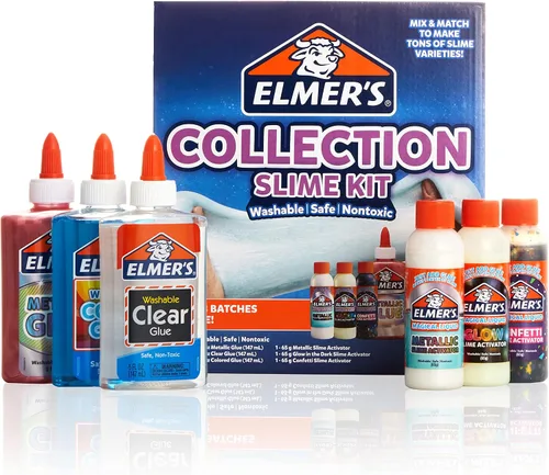 Miniatura 5 de Elmer's Kit de slime esponjoso, 4 unidades y suministros de kit de colección de slime, 6