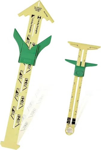 Miniatura 10 de 2 piezas Medidor de Costura Deslizante 5 en 1 Práctico Herramientas de Quilting para Principiantes Funciona como Medidor en T, Medidor