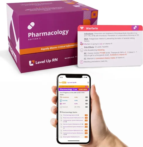 Tarjetas flash de farmacología - Sin pelusa - Esenciales de la escuela de enfermería para estudiantes - 2026-2027 NCLEX ATI HESI Review LPN RN