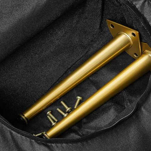 Miniatura 6 de Topeakmart Banco de comedor, banco de comedor con botones para cocina, banco de comedor tapizado, banco de comedor con base de metal dorado