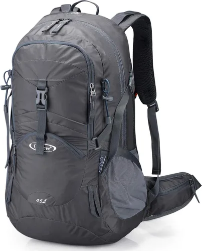 Miniatura 9 de G4Free Mochila de viaje de senderismo impermeable con cubierta para lluvia, mochila para acampar al aire libre para hombres y mujeres (gris azul)