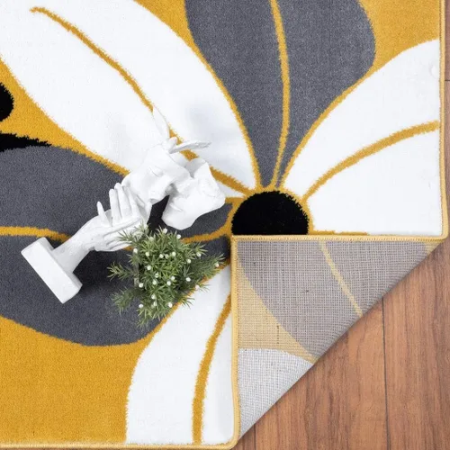 Miniatura 9 de LUXE WEAVERS 9242 Victoria - Alfombra moderna floral amarilla de 5 x 7 Amarillo