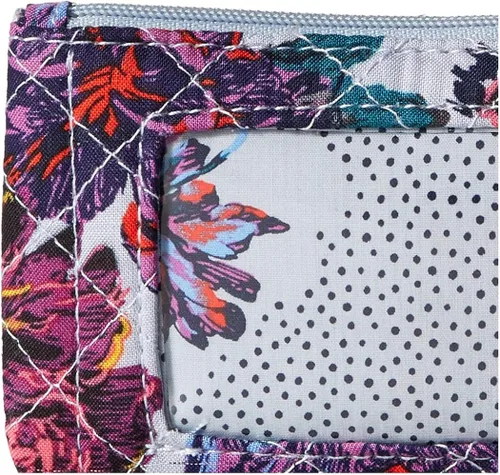 Miniatura 4 de Vera Bradley - Cartera de algodón, con cremallera y compartimiento para la identificación, para mujer