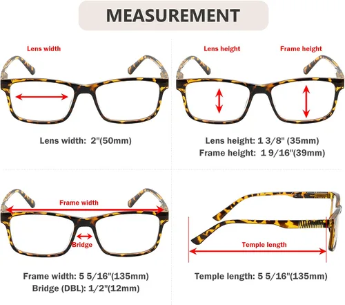 Miniatura 6 de Eyekepper Paquete de 4 lentes de lectura para mujeres y hombres, diseño de lentes de lectura +0.50