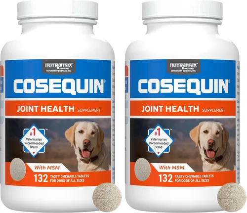 Miniatura 13 de Nutramax Laboratories Cosequin Suplemento de salud articular de máxima fuerza para perros, con glucosamina, condroitina y MSM, paquete de 2, 264